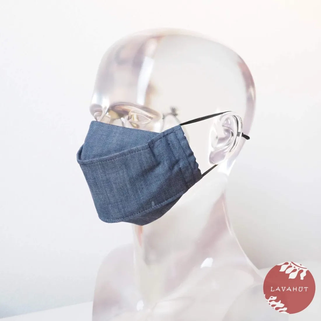 Antimicrobial SILVADUR™ + Origami 3D Face Mask • Blue Denim