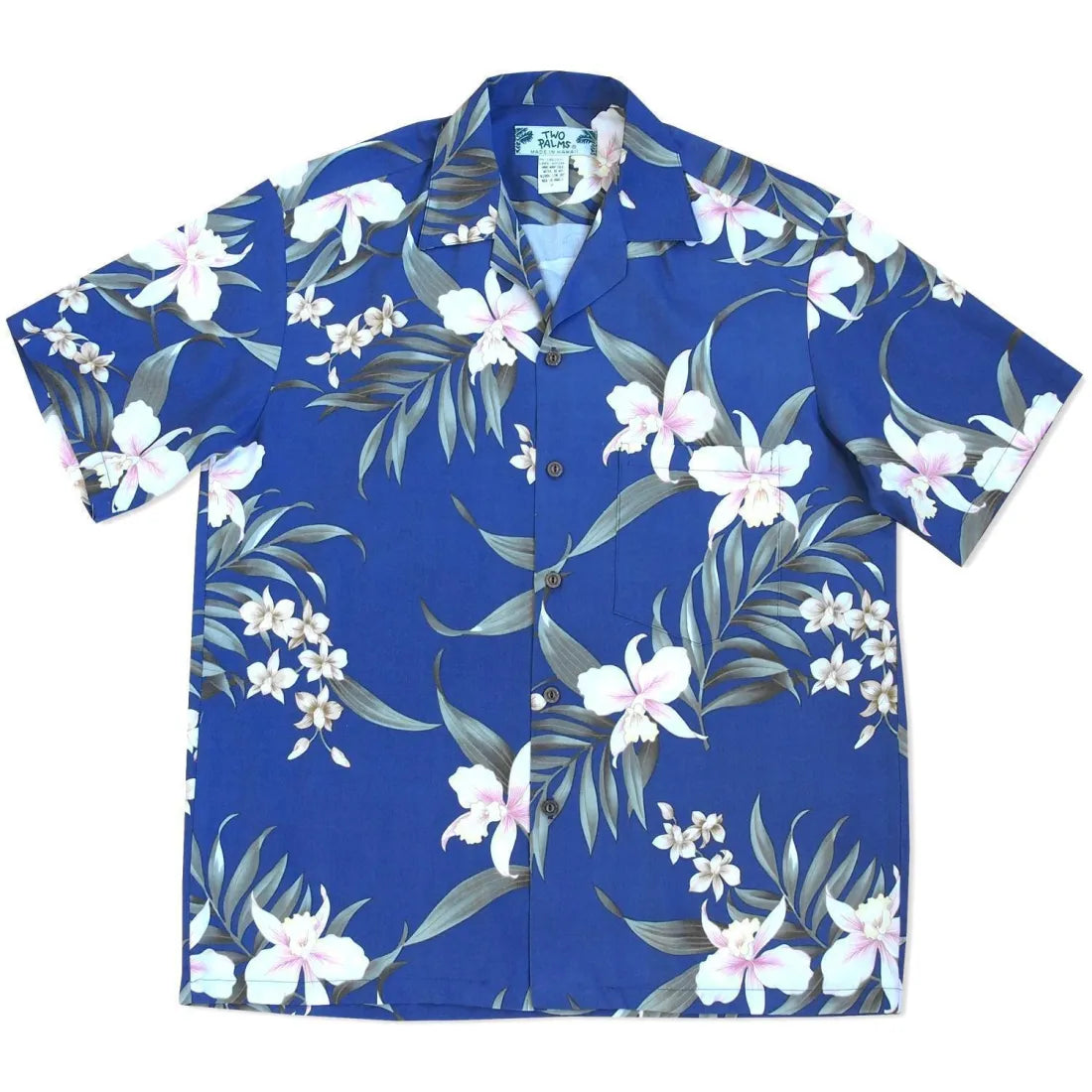 Bamboo Orchid Blue Hawaiian Rayon Shirt