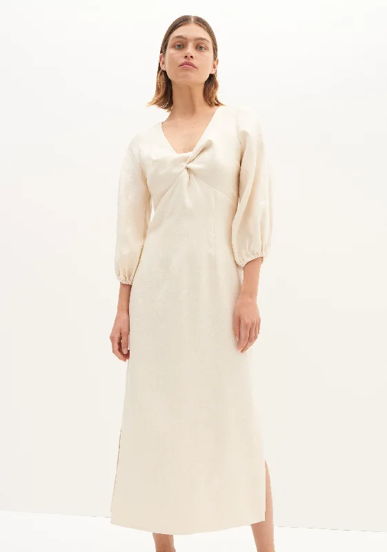 Florence Linen Dress_Lychee