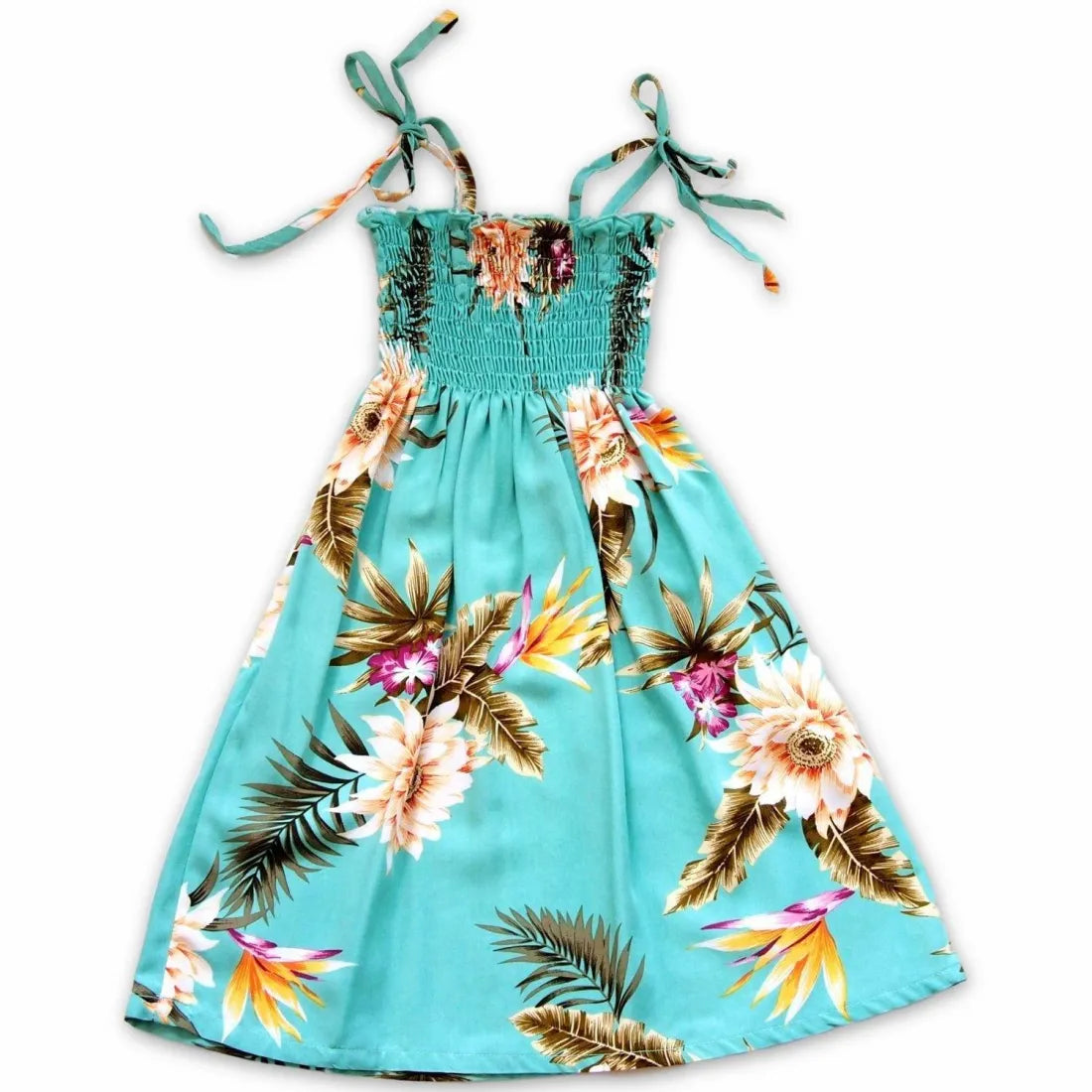 Mountain Green Sunkiss Hawaiian Girl Dress