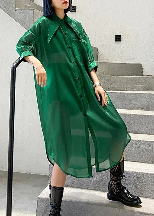 Natural half sleeve tulle Summer dresses plus size Fashion Ideas green Art Dresses