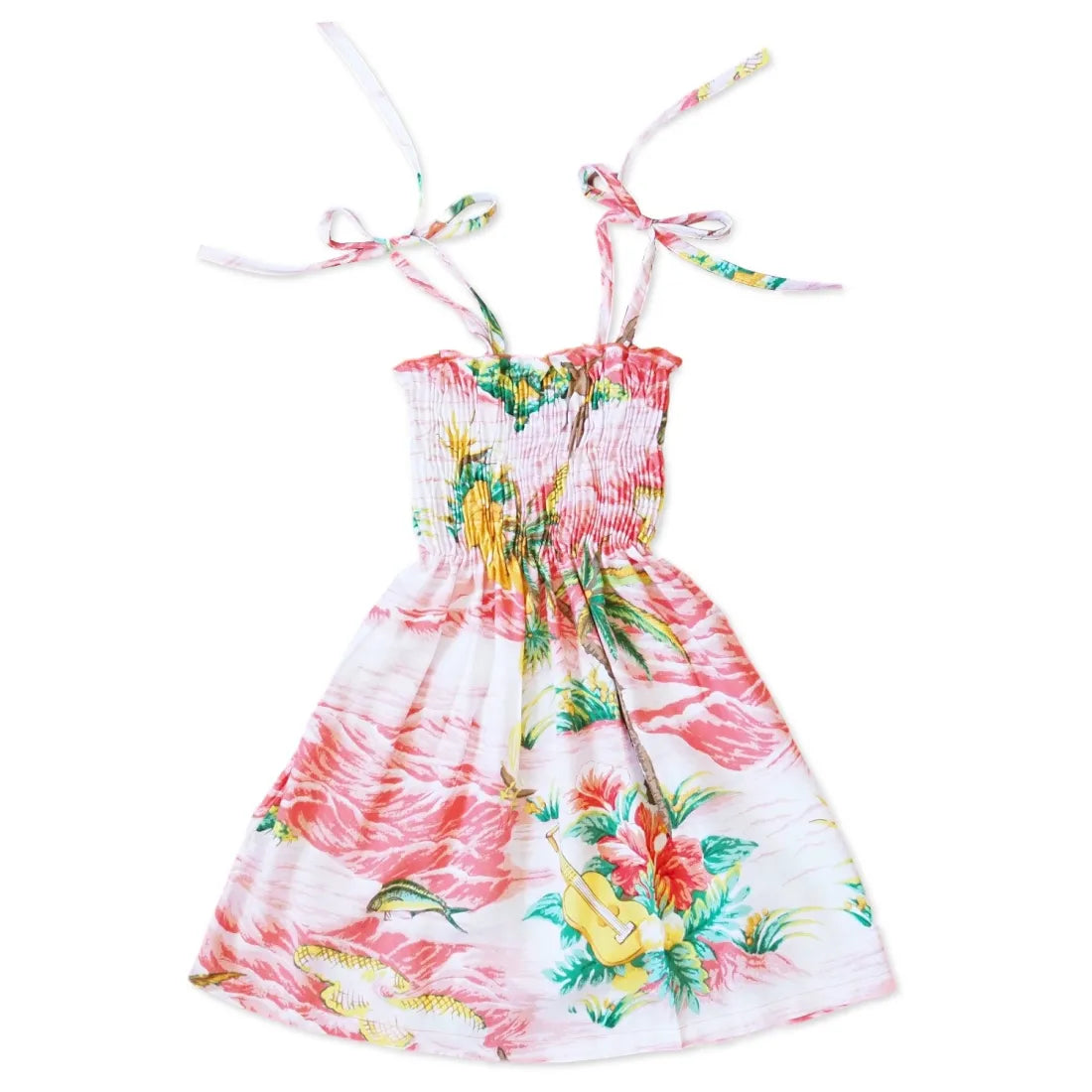 Ocean Life Pink Sunkiss Hawaiian Girl Dress