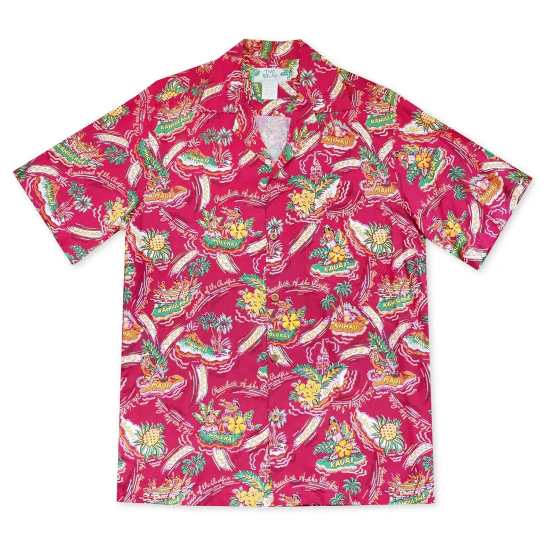 Pacific Red Hawaiian Rayon Shirt