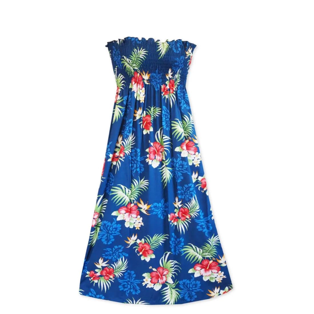 Passion Navy Blue Maxi Hawaiian Dress