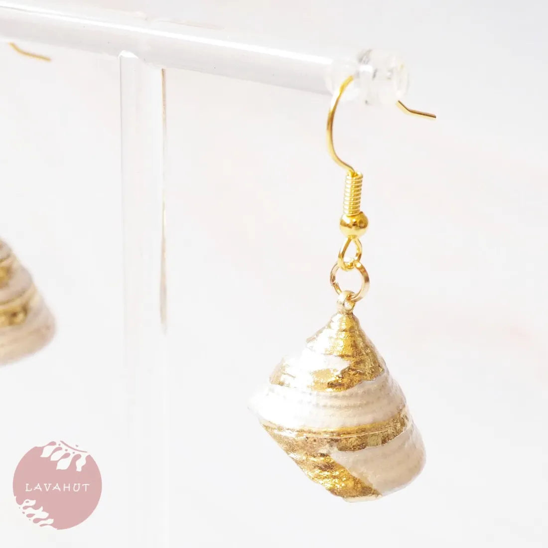 Pearl Trochus Seashell Drop Earrings