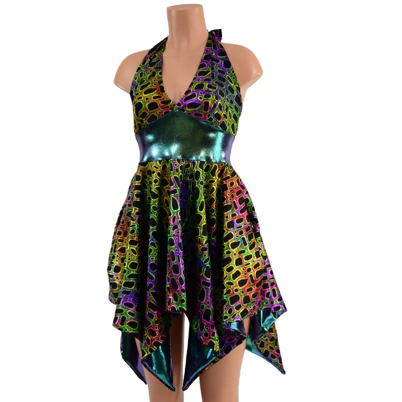 Poisonous & Scarab Tink Halter Dress with POCKETS