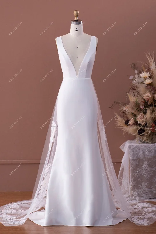 Stylish Crepe Mermaid Wedding Dress