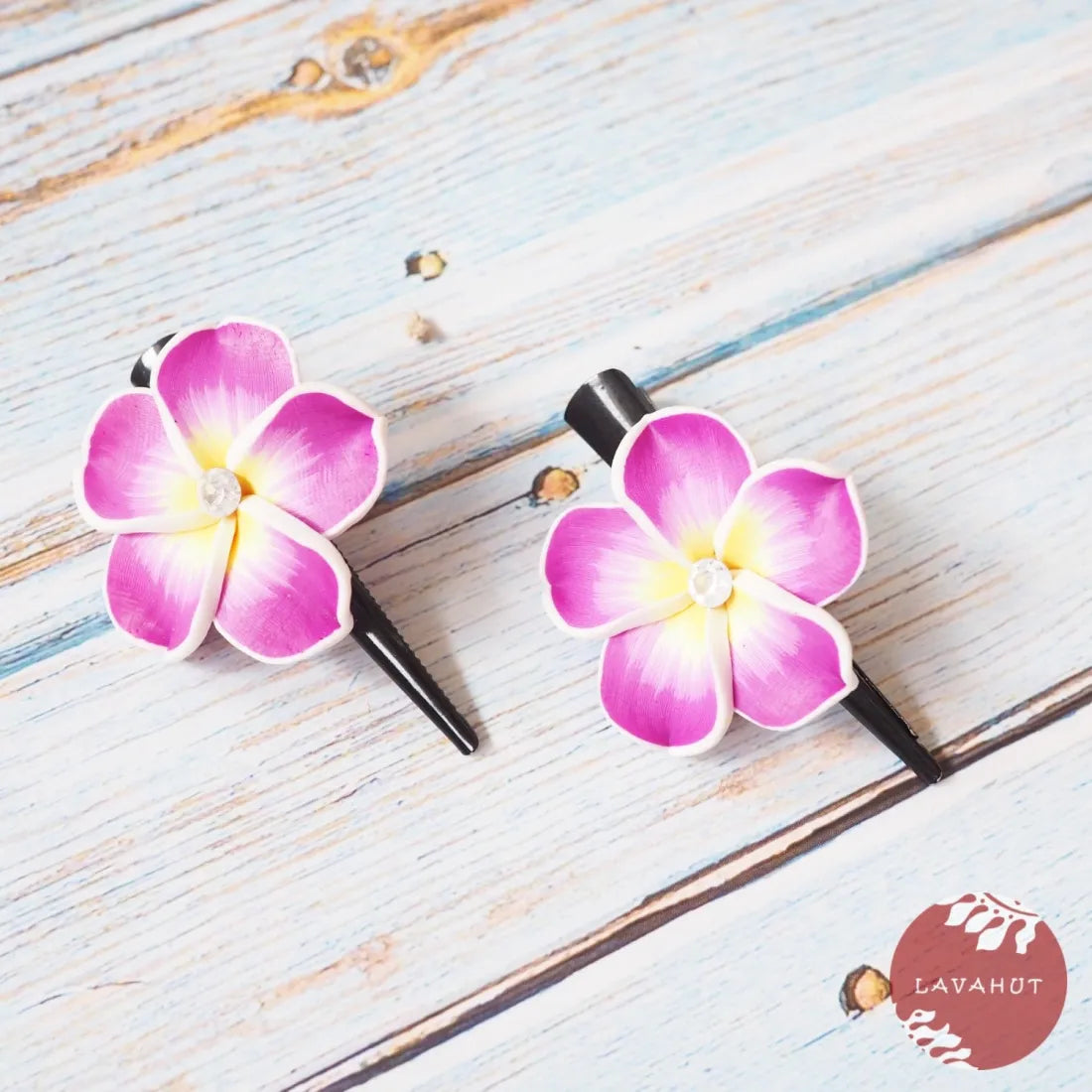 Twinkle Purple Plumeria Mini Hair Clip