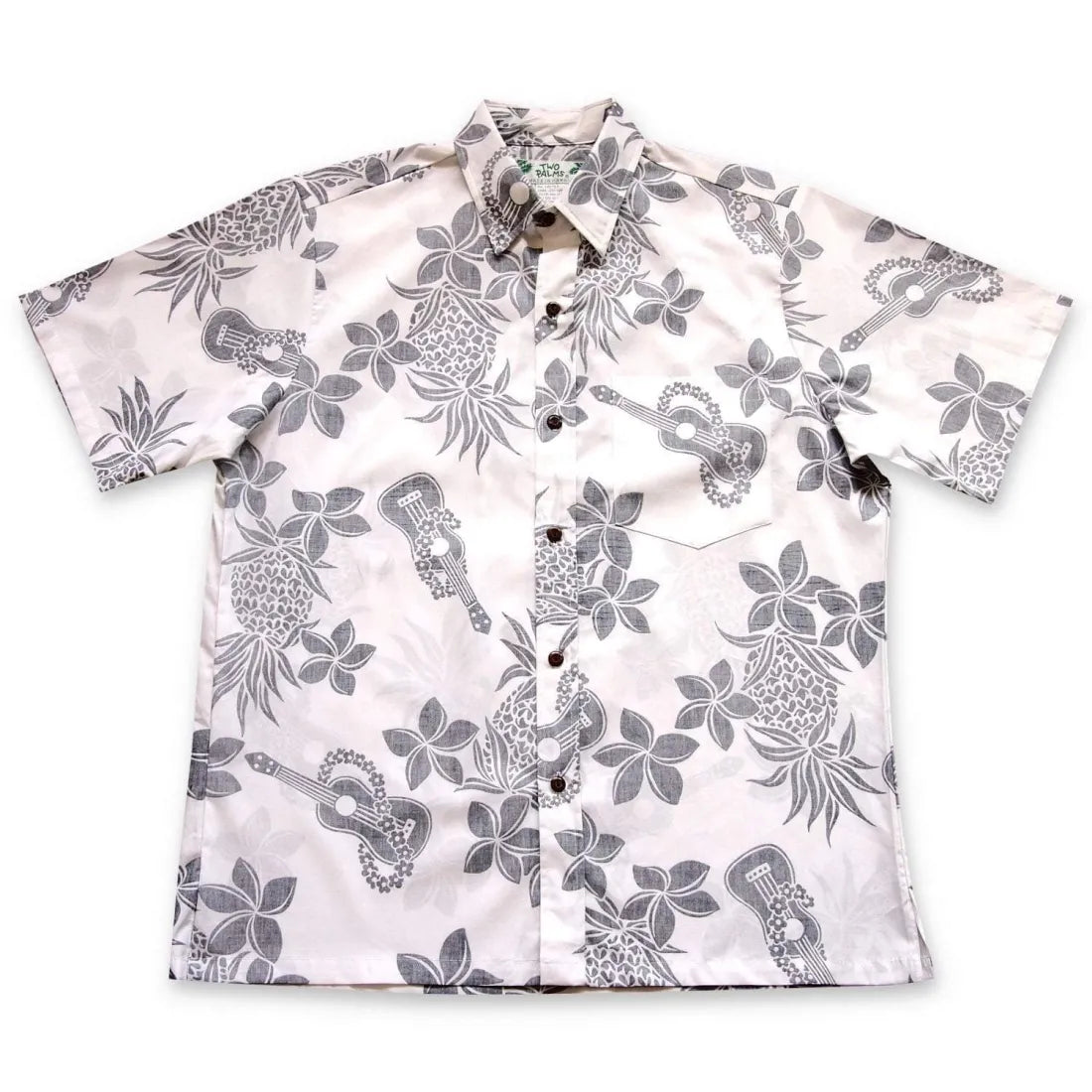 Ukulele Fun White Hawaiian REVERSE Shirt