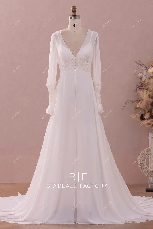 Vintage Satin Lace Wedding Dress with Flowy Robe