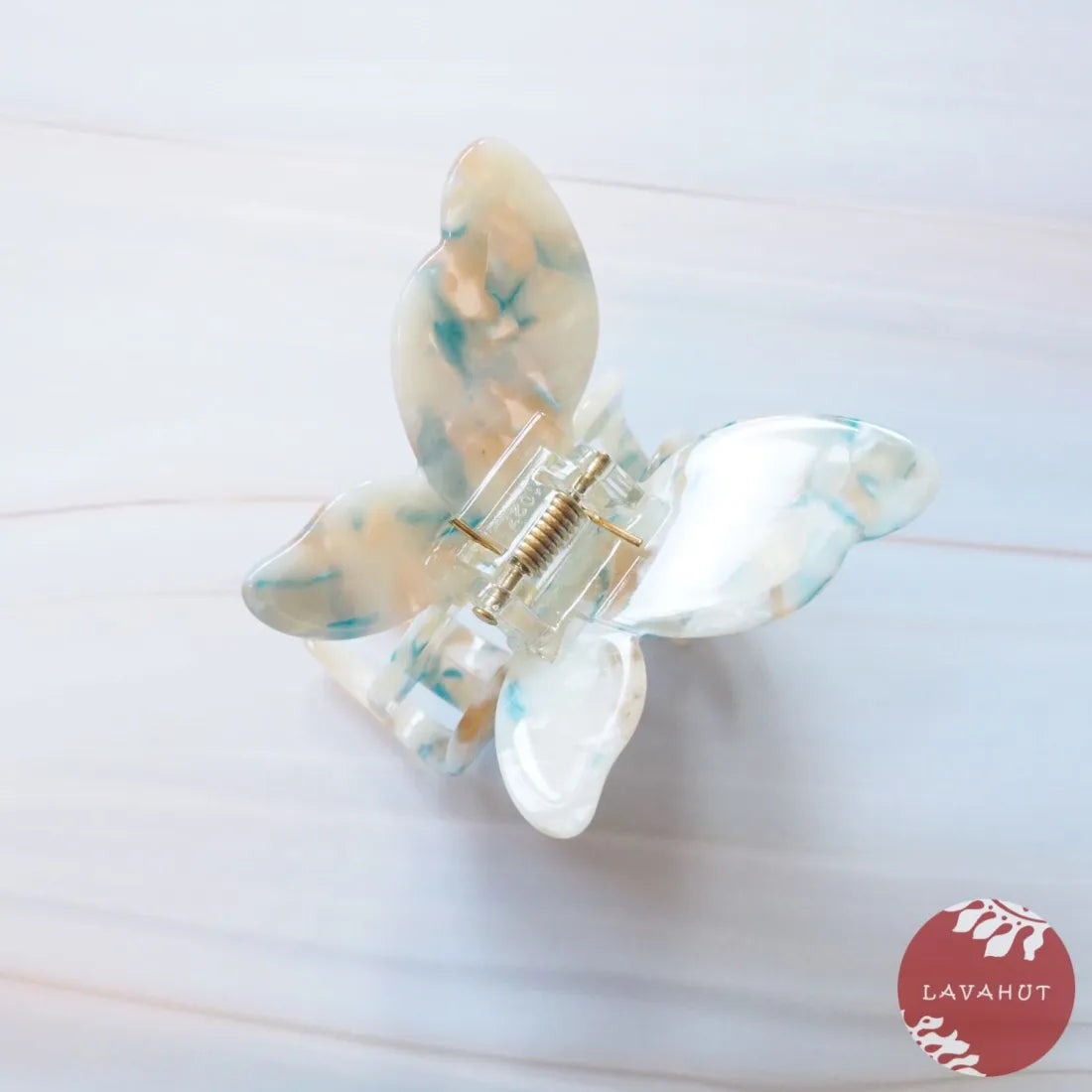 White Butterfly Hawaiian Hair Claw