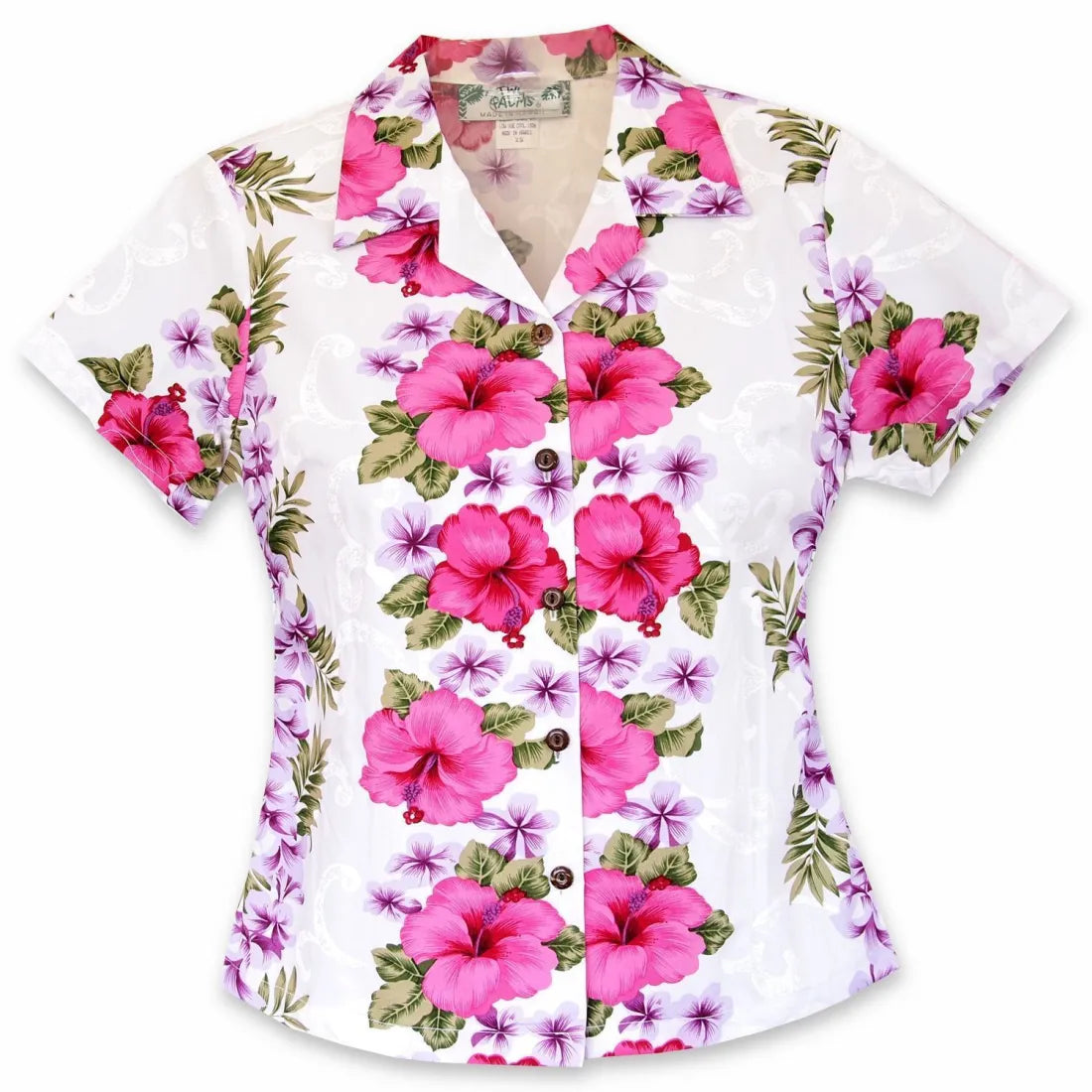 White Mist Lady's Hawaiian Cotton Blouse