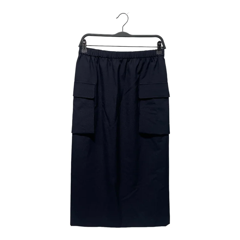 COMME des GARCONS/Long Skirt/S/Wool/NVY/