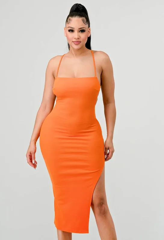 Bodycon Mid Slit Bodycon Dress Privy 73291S