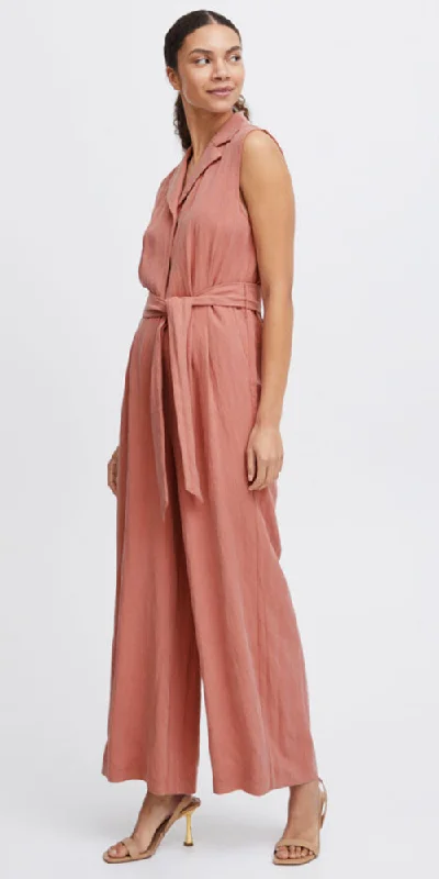 B.Young Belted Jumpsuit, rose