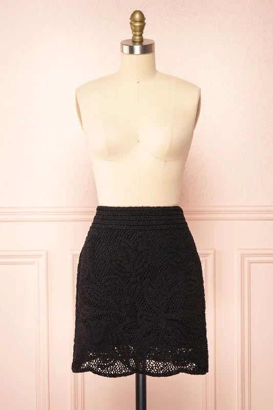 Juana Black | Short Crochet Skirt